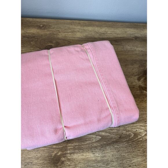 Vintage Tommy Hilfiger Pink Denim Jean Stitch Shower Curtain 100% Cotton 72”x72” - Picture 5 of 6